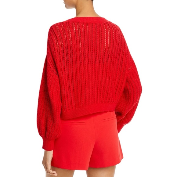 Alice + Olivia Winsor slouchy red cardigan - Picture 3 of 8